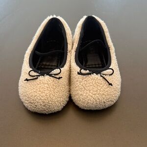 Faux Shearling Ballet Flats
